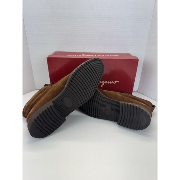 Salvatore Ferragamo Sport Women's Boots SH 0266 14 10 1C Brown Suede Italy - Picture 6 of 11
